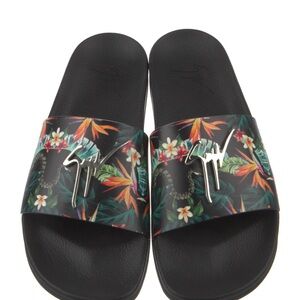 Giuseppe Zanotti Floral Slide Sandals